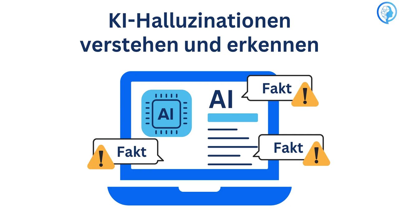 Visualisierung von KI-Halluzinationen mit Beispielen falscher Informationsgenerierung
