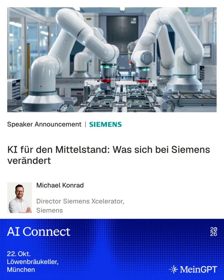 Speaker-Ankündigung: Michael Konrad, Siemens
