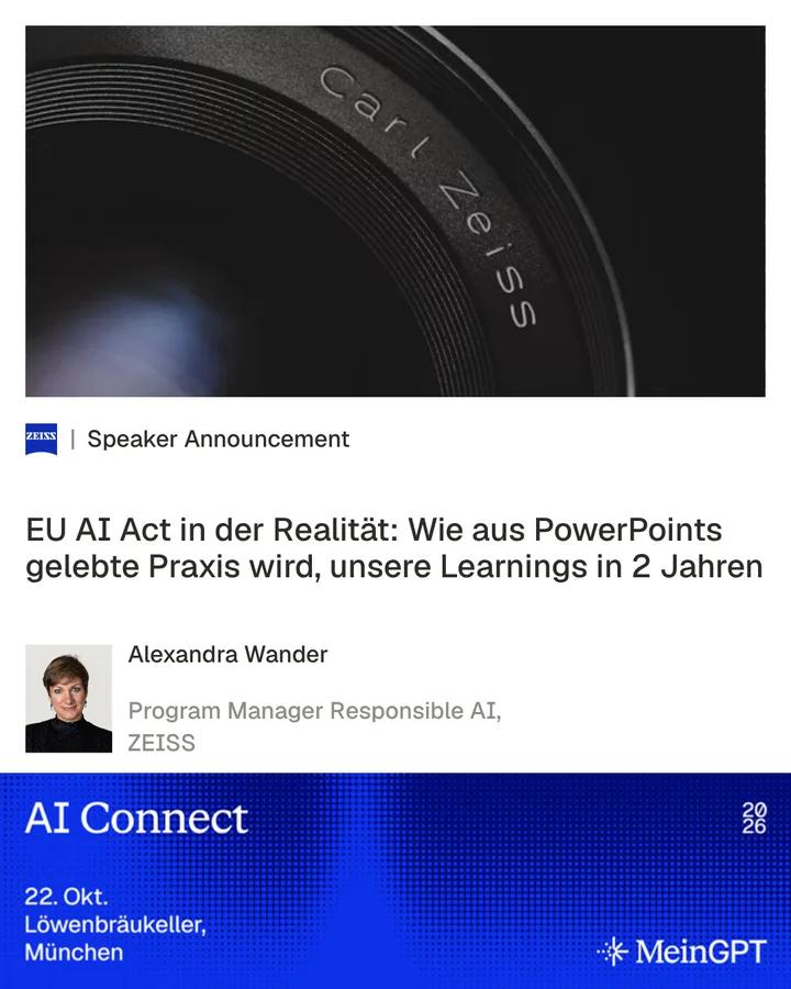 Speaker-Ankündigung: Alexandra Wander, ZEISS