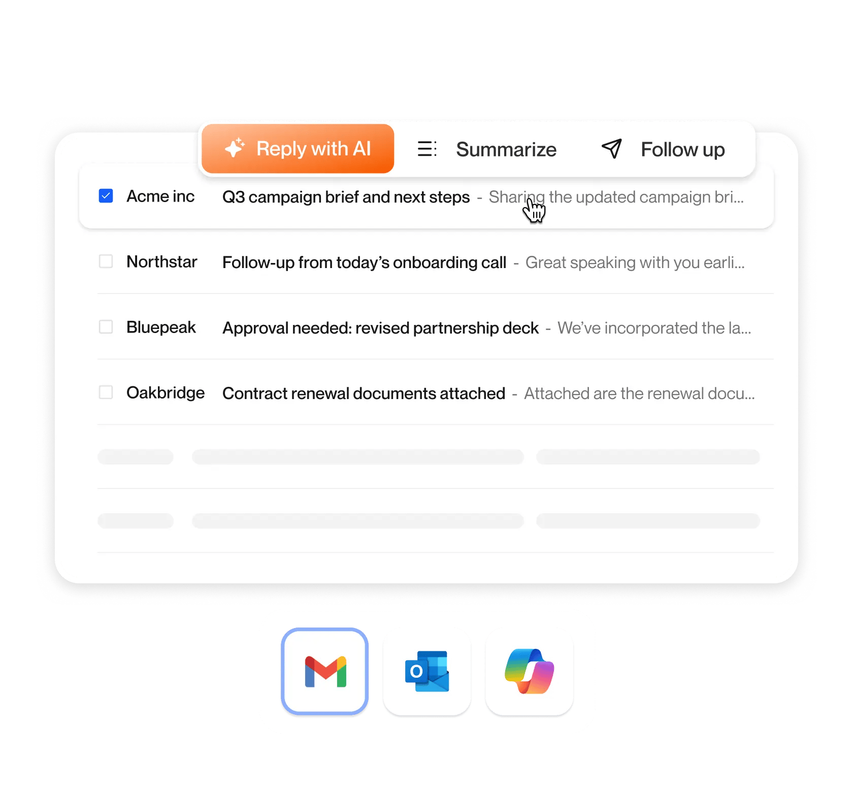 Vorschau für E-Mail-Workflows-Integrationsworkflow