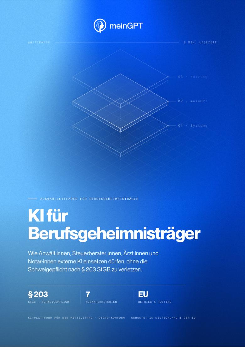 KI für Berufsgeheimnisträger – die § 203-Auswahlkriterien